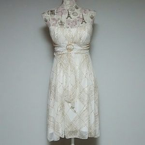 Sparkling cream and gold Ruby Ros dress
